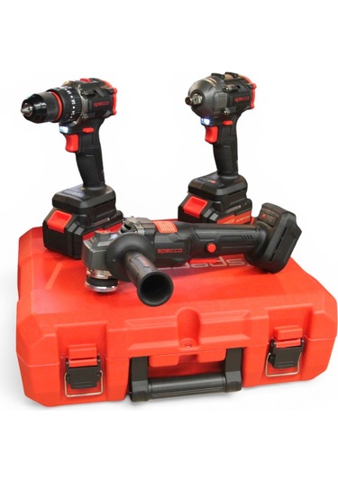 Specco BS20V-002SET Kömürsüz Akülü 3'lü Set - 40 Parça Aksesuar Seti