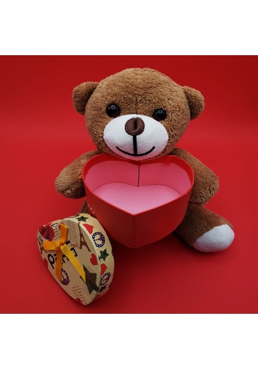 Larimar Hediyelik Kahverengi Kutulu Ayıcık - 9023956090964lmr