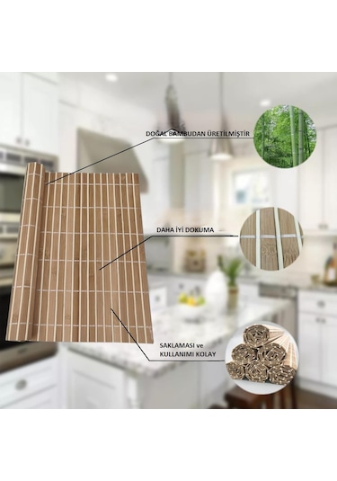 Mien Bambu Amerikan Servis 6 Lı Mien-834 Kahverengi