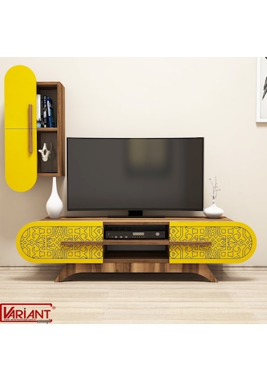 Variant Variant Defne Tv Sehpasi Tv Ünitesi ( Ceviz - Sari )