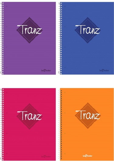 4'lü Okul Defteri Seti A5 Tranz Çizgili 200 Sayfa Pp Kapak Karışık