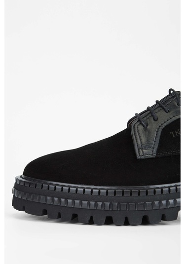 Tamer Tanca Erkek Hakiki Deri Casual Ayakkabı 537 3248 Erk Ayk Sk23/24 Sıyah Suet/ant Siyah