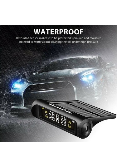 Didadodo Kablosuz Solar Tpms, Lastik Basıncı Ve Tuture İzleme Sistemi 4 Harici Sensör 4.3 L Renkli Ekran
