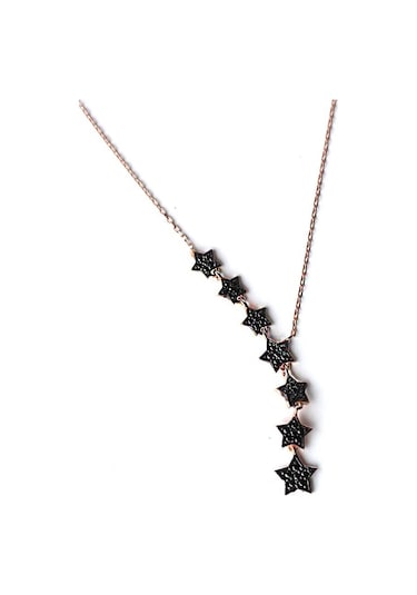 Sıra Yıldız 925 Ayar Gümüş Kolye Gümüş