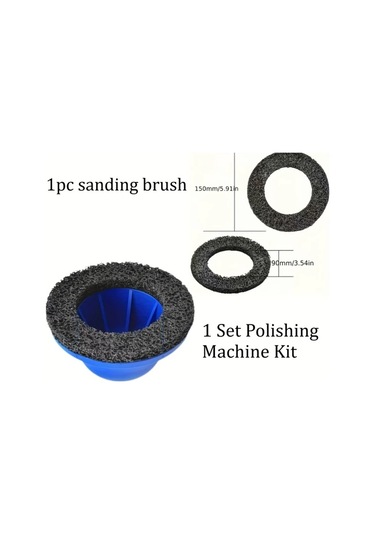 Gateesat 1 Adet Zımpara Fırçası Jant Disk Cila Parlatma Pas Temizleme Seti Araç Bakım Aracı