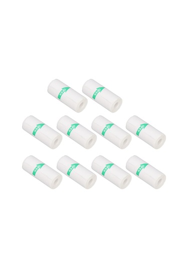 Moveevo 57x25mm Transparan Termal Yazıcı Kağıdı - Kendinden Yapışkan, Etiket/fotoğraf Yazdırma, 10'lu Paket 10 Rulo