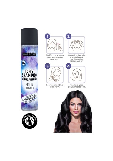 Morfose Biotin & Collagen Koyu Renkli Saçlar için Kuru Şampuan 200 ML