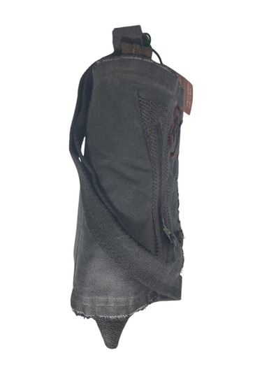 Vintage Küçük Salaş Unisex Günlük Çapraz Postacı Çantası S Boy 26x20cm GRİ