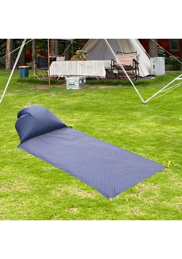Homyl Baş Destekli Piknik Örtüsü Çim Yürüyüşü İçin Donanma 85x210cm Çok Renkli