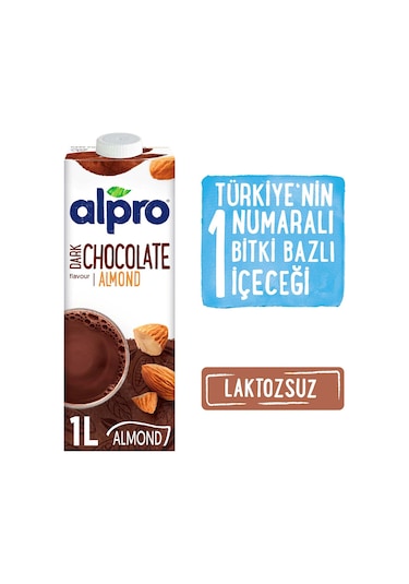 Alpro Bitter Çikolatalı Badem Sütü 1 L