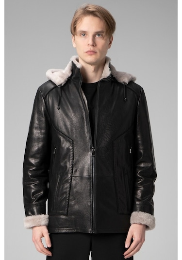 Dericlub E2218 Jumbo Içi Kürklü Kapüşonlu Gerçek Deri Erkek Kaban Siyah (556307811) Siyah Dericlub E2218 Jumbo Içi Kürklü Kapüşonlu Gerçek Deri Erkek Kaban Siyah (556307811) Siyah