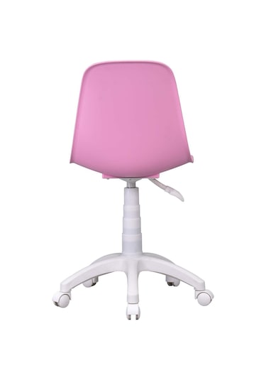 Vilinze Eames Çalışma Koltuğu Tekerlekli Ofis Sandalyesi Pembe