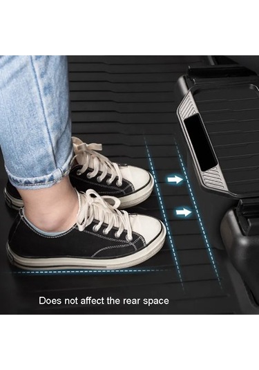 Tesla Model Y Çöp Kutusu Aksesuarları İçin Arka Orta Konsol Saklama Kutusu Düzenleyici, Renk: Siyah