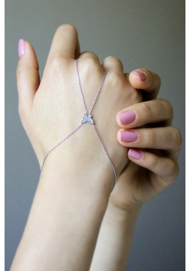 Kelebek Motifli Gümüş Şahmeran Gümüş