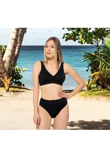 Shopiolog Kadın Düz Kruvaze Bikini
