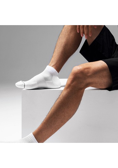 Skycity Antibakteriyel Spor Çorapları - Yüksek Kaliteli Pamuklu, Akıllı Ağ Desenli, Teri Emici, Ayak Bileği Koruyucu, Siyah M Beden Siyah