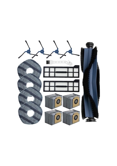 Xurunkeji Eufy X10 Pro Omni Robot Süpürge Ana Yan Fırça Hepa Filtre Paspas Bezi Toz Torbaları Yedek Parçaları