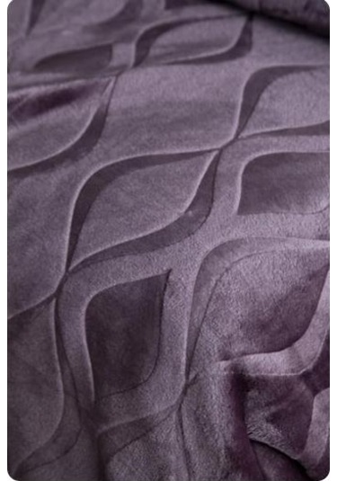 Ap Embos Çift Kişilik Mürdüm Mercy Battaniye Mürdüm