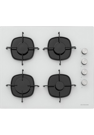 Silverline BO6502W02 - CS5335W01 - 3457  Soho 60 Beyaz Cam Ankastre Set