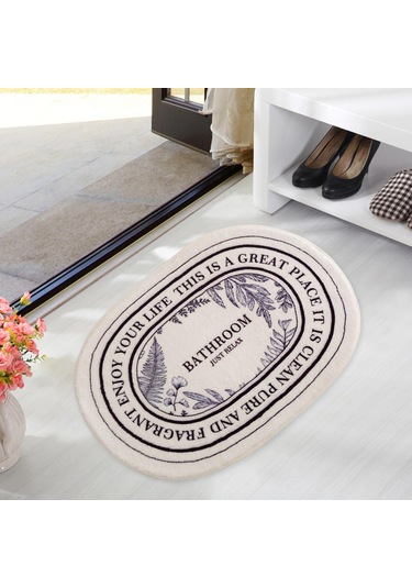 Suntek Zemin Halısı Yumuşak İç Mekan Dekoru Mutfak Kapı Banyo Oval