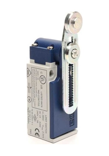 Emas L5K13MEM122 L5 Plastik Gövde 18 mm Metal Ayarlanabilir Kollu Makara Ani Hareketli 1NO+1NC Sınır Şalter