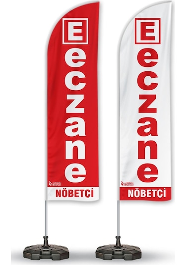 Nöbetçi Eczane Yelken Bayrak 2'li Paket V1