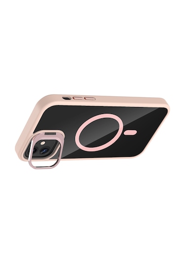 Subutu Apple Uyumlu iPhone 11 Kılıf Standlı Ve Kamera Lens li M-safe Şarj Özellikli Sbt Etro Kapak - Derin Mor Derin Mor