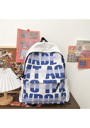 Japon Sevimli Kolej Tarzı Okul Çantası-mavi