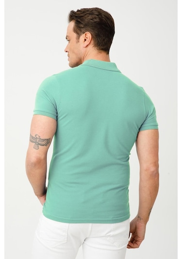 Igs Modernfit Dar Kalıp Erkek Polo Yaka Tişört Turkuaz