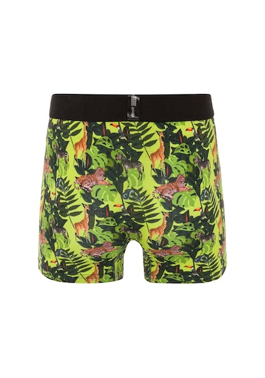 Farm Animals Tropical Desenli Boxer Yeşil
