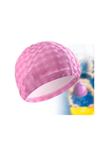 Suntek Yüzme Boneleri Saçları Kuru Tutar Havuz Şapkası Pembe