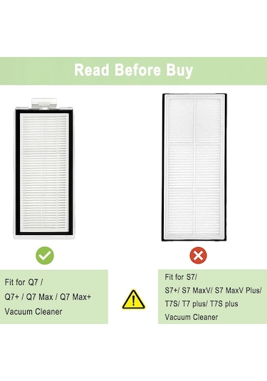 Sointeresting Roborock Q7 Q7+ Q7 Max Q7 Max+ Elektrikli Süpürge Yedek Parçaları Ana Fırça Hepa Filtre Yan Fırça Paspas Bezi