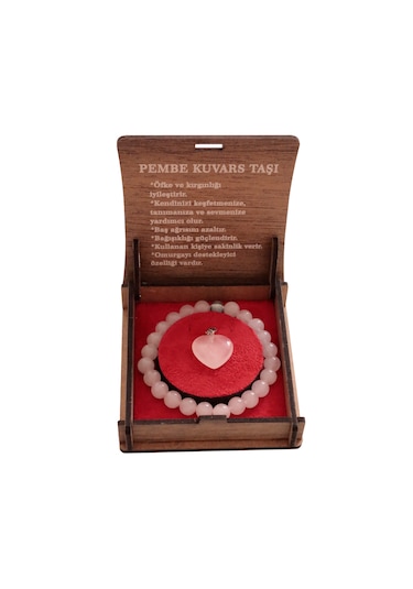 Pembe Kuvars Bileklik Ve Kolye Seti Aşkın Ve Pozitif Enerjinin Pembe