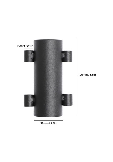 Qingmipy Kamp Tenteği Çadır Çubuğu Sabitleyici 35mm Metal 100mm Gölge Tenteği Gömme Çivi Tutucu Siyah