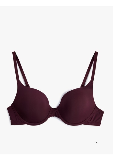 Koton Rahat Kalıp Desteksiz Balenli Sütyen Şarap 6wlk10009mk Şarap