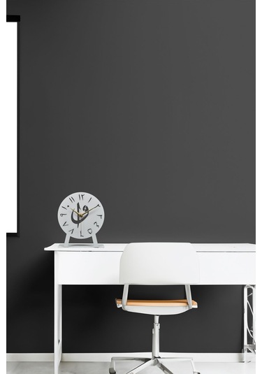 Elif-vav Model Metal Lazer Kesim Akar Sessiz Mekanizmalı Masa Saati Beyaz