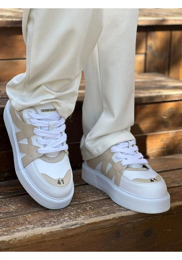 Ch2407 - Cbt Star-x Erkek Spor Ayakkabı Beyaz / Bej Çok Renkli