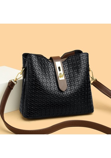 Yeni Şık, Modaya Uygun Omuz Çantası Büyük Kapasiteli Kadın Çantası Gündelik El Çantası Kova Çanta Kadın Kahve Rengi Ana Resim Rengi Diğer