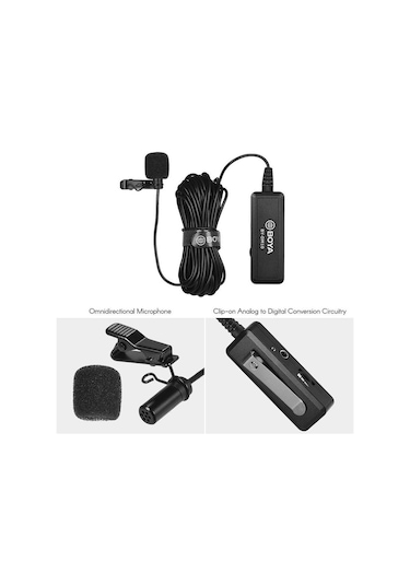 Boya By Dm10 Pc Apple Uyumlu iPhone Telefon Yaka Mikrofonu