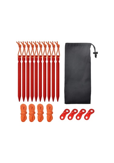 Homyl 18cm Stakes Kamp Yürüyüşü Için Çadırı Kırmızı Kırmızı
