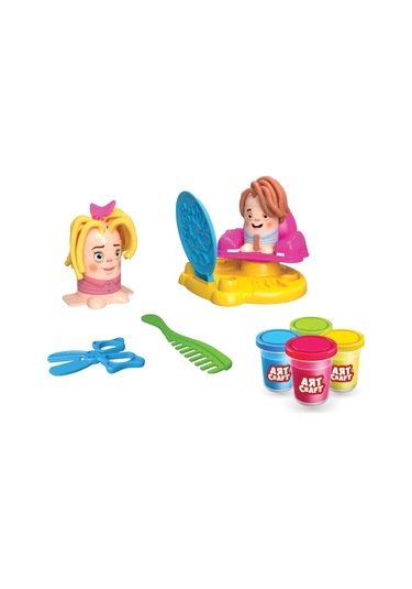 Kuaför Oyun Hamur Seti - Oyun Hamuru Seti - Hamur Setleri - Hamur Kalıpları Çok Renkli