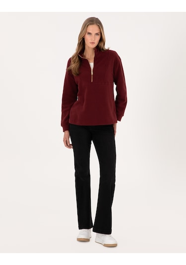 Pierre Cardin Kadın Vişne Sweatshirt 50314954-vr223 Vişne