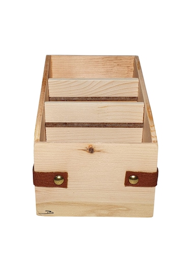 Doğal Ahşap Kumandalık Klima Televizyon Kumanda Standı Organizer