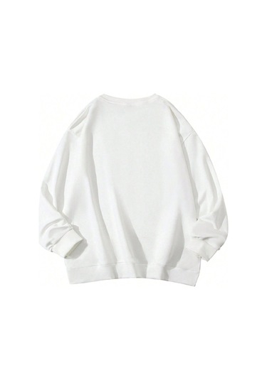 Yazılı Grafik Sweat-trzksw3760 Beyaz