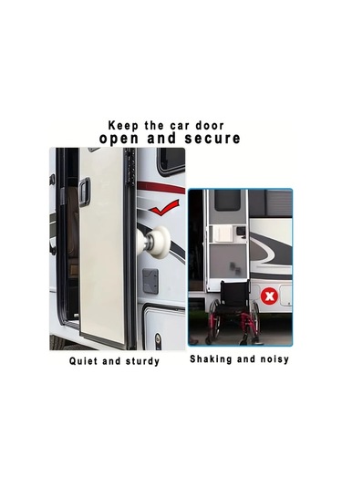 Honeybeeshop 2li Paket Beyaz 2 Adet Silikon Manyetik Kapı Tutucu Rv Kamyon Trailer İçin Matkap Gerektirmez Kurulum Güçlü Manyetik Çekim Sessiz Çalışma 2'li Paket Beyaz