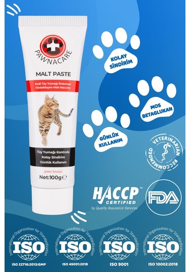 Pawnacare Malt Paste Kedi Tüy Yumağı Önleyici Malt Macunu 100 G