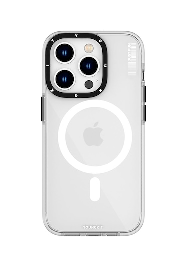 Youngkit iPhone 14 Pro Uyumlu Kılıf Magsafe Kablosuz Şarj Özellikli Youngkit Crystal Color Kapak