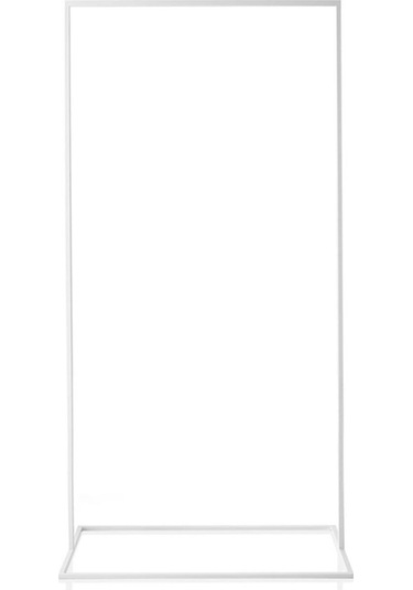 Sort Beyaz Metal Elbise Askılığı Orta Beyaz2