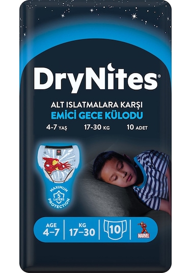 Drynites Emici Gece Külodu/külot Bez Erkek 4-7 Yaş 17-30kg S