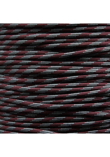 Paracord İp 4 Mm Bordo Gri Desenli No:98 10 Metre Çok Renkli